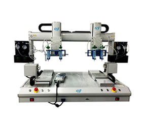 八轴双平台多头针筒主动点胶机